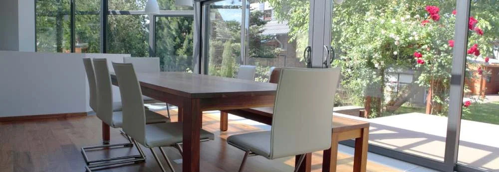 Esszimmer im Wintergarten